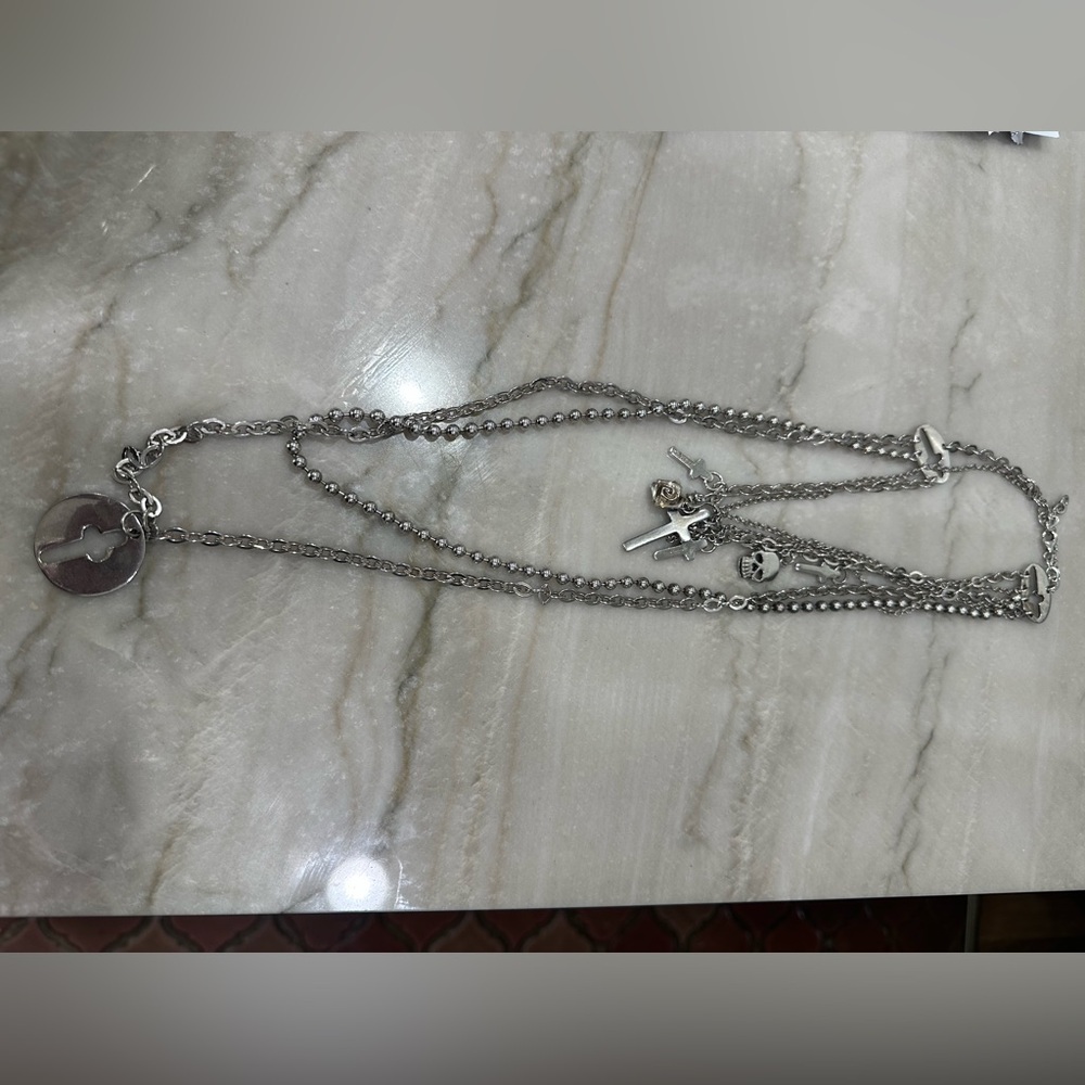 Silver Multi-Charm Necklace